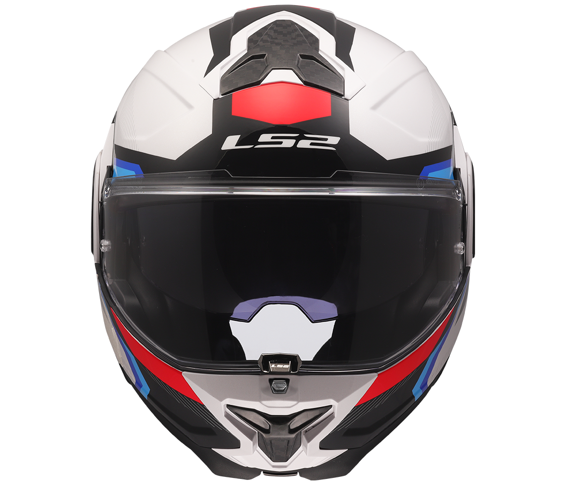 LS2 FF910 Advant II – Casco Moto Convertibile KPA – White Blue Red