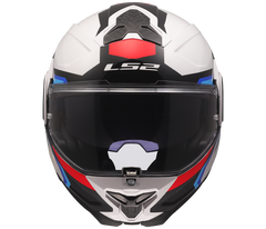 LS2 FF910 Advant II – Casco Moto Convertibile KPA – White Blue Red