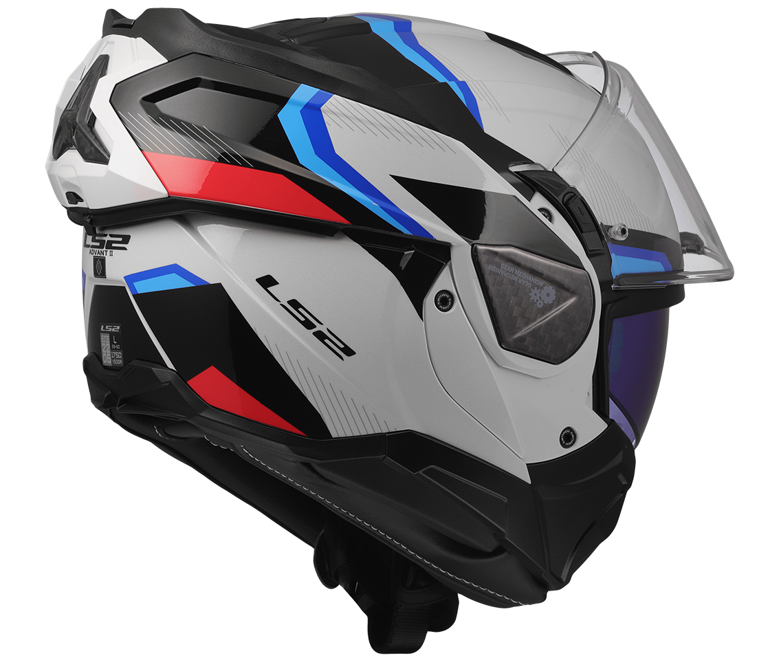 LS2 FF910 Advant II – Casco Moto Convertibile KPA – White Blue Red