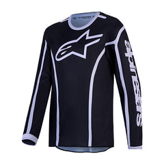 Maglia Cross Bambino Alpinestars FLUID APEX V2 Nero Silver