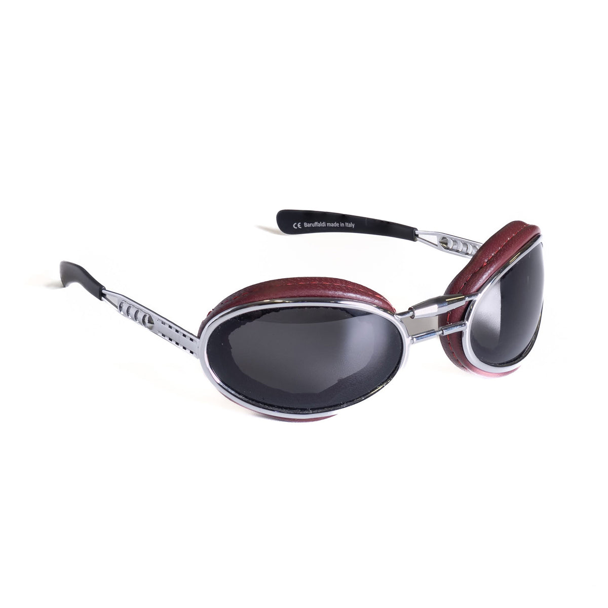 Occhiali Moto Vintage Baruffaldi Sfericum Pad Rosso Imperiale