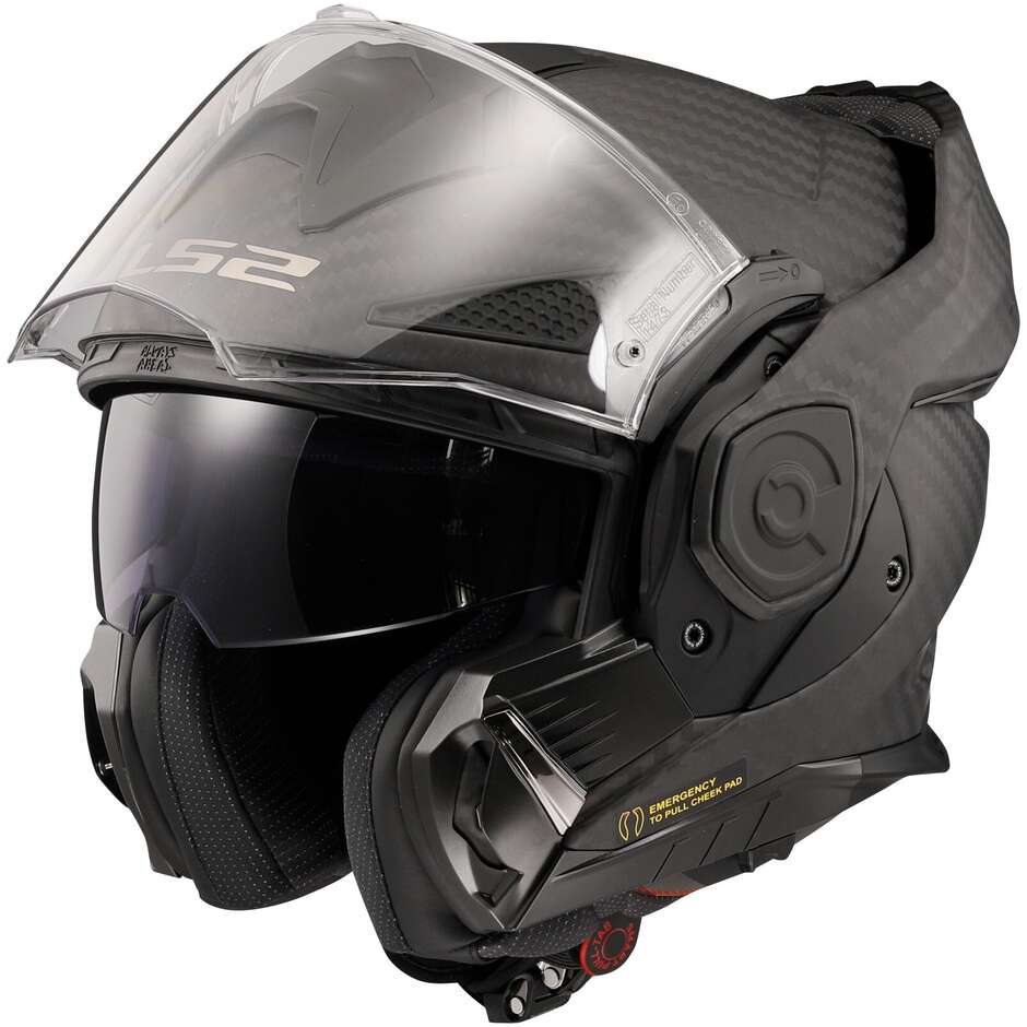 LS2 FF901 Advant X Carbon – Casco Moto Reversibile – Solid Matt Carbon